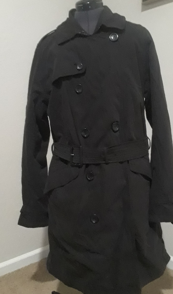 Saks‎ Fifth Avenue Black Trench Coat